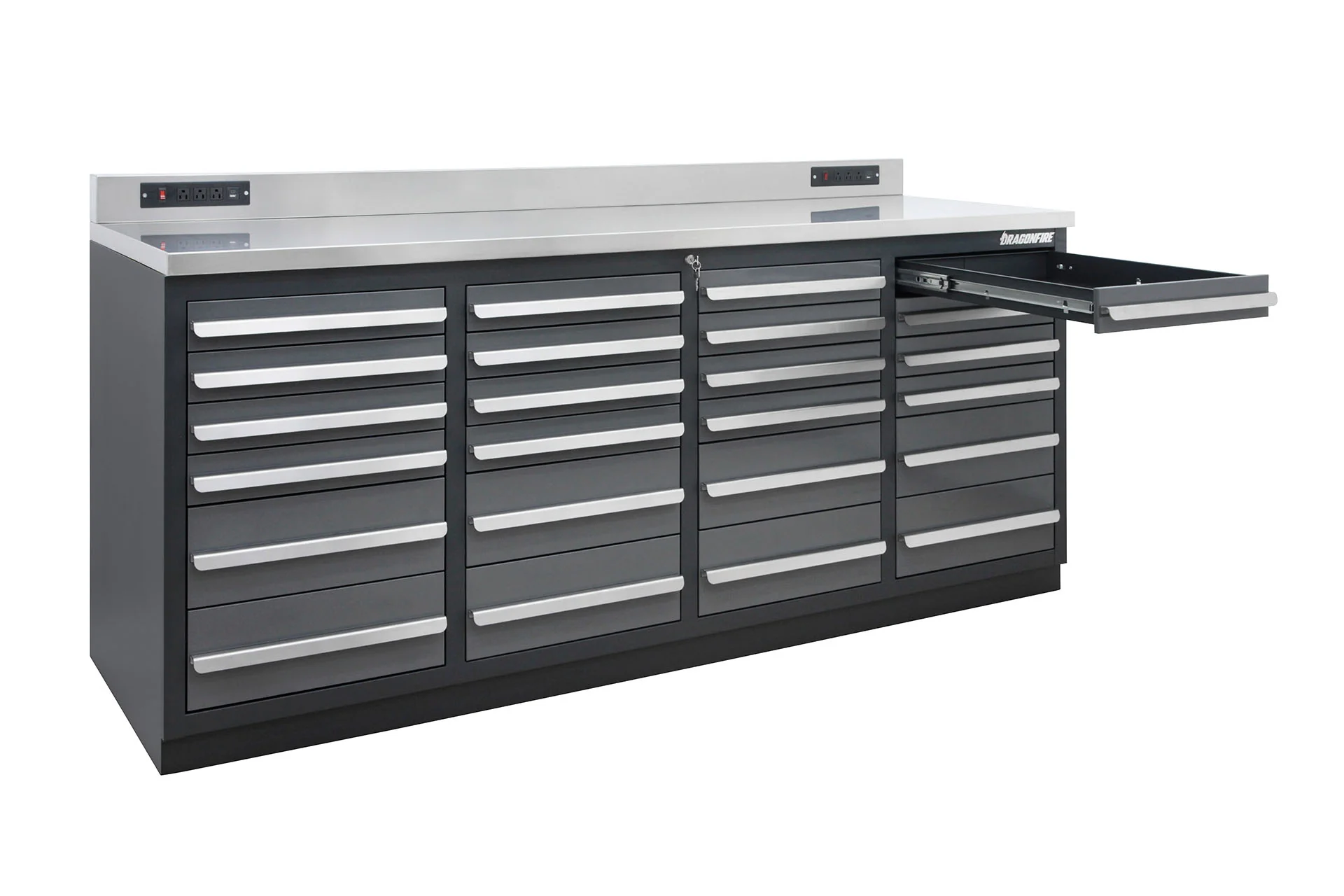 Dragonfire Tools 24 Drawer Pro Series 7FT Heavy Duty Workbench - Image 9