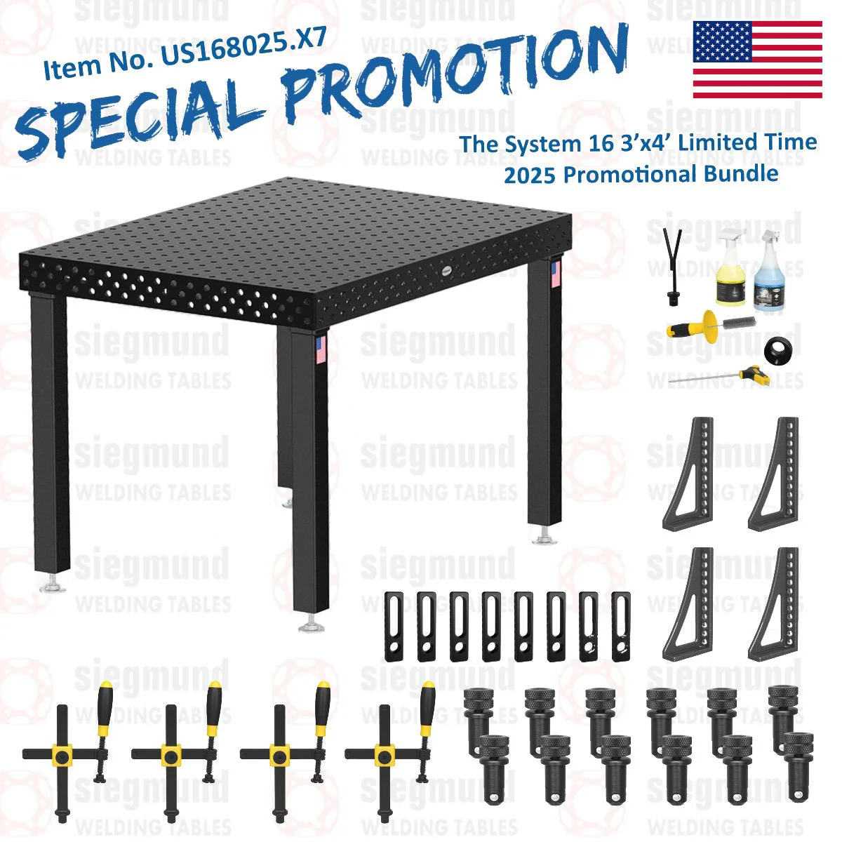 System 16 3'x4' (36"x48") Imperial Series (Inch) Welding Table Bundle (2025 SPECIAL PROMOTION) - 1